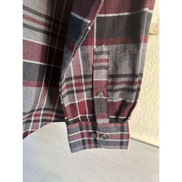 Van Heusen Flex Men’s Flannel Shirt Long Sleeve Plaid XL Classic Lumber Jack - Picture 5 of 12